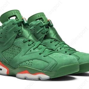 Nike Air Jordan 6 Retro NRG Green Suede Gatorade Size 10